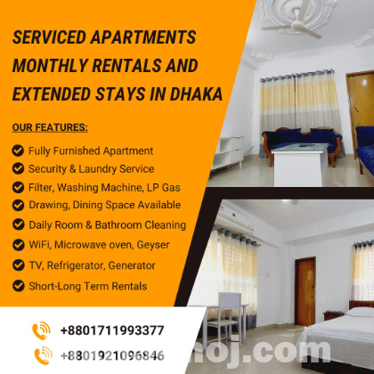 Furnished 2BHK Serviced Apartment RENT in Baridhara
